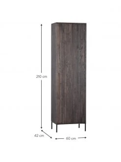 Armoire fa&ccedil;ade en bois de fr&ecirc;ne nervur&eacute; Avourio, larg. 60 x haut. 210 cm -Entrée & couloir Soldes Armoire facade en bois de frene nervure Avourio 2
