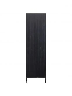 Armoire fa&ccedil;ade en bois de pin nervur&eacute; Avourio, larg. 60 x haut. 210 cm -Entrée & couloir Soldes Armoire facade en bois de pin nervure Avourio 3