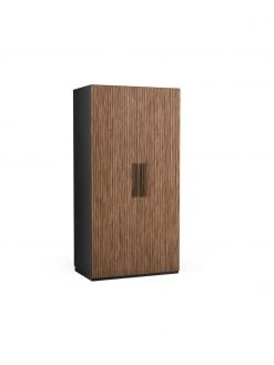 Westwing Collection Armoire modulaire Simone, aspect noyer, largeur 100 cm, plusieurs variantes, Basic Interior, hauteur 200 cm