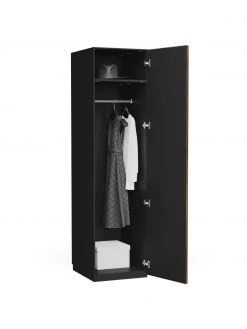 Westwing Collection Armoire modulaire Simone, aspect noyer, largeur 50 cm, plusieurs variantes, Basic Interior, hauteur 200 cm -Entrée & couloir Soldes Armoire modulaire Simone aspect noyer largeur 50 cm plusieurs variantes 2