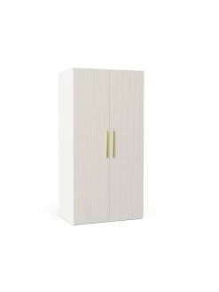 Westwing Collection Armoire modulaire beige Simone, largeur 100 cm, plusieurs variantes, Basic Interior, hauteur 200 cm