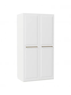 Westwing Collection Armoire modulaire blanche Charlotte, larg. 100 cm, variantes multiples, Basic Interior, hauteur 200 cm