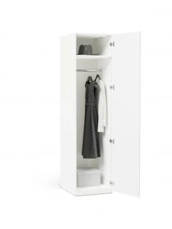Westwing Collection Armoire modulaire blanche Charlotte, larg. 50 cm, variantes multiples, Basic Interior, hauteur 200 cm -Entrée & couloir Soldes Armoire modulaire blanche Charlotte larg 50 cm variantes multiples 2