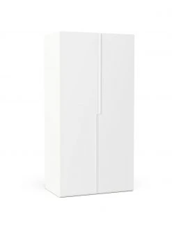 Westwing Collection Armoire modulaire blanche Leon, largeur 100 cm, plusieurs variantes, Basic Interior, hauteur 200 cm