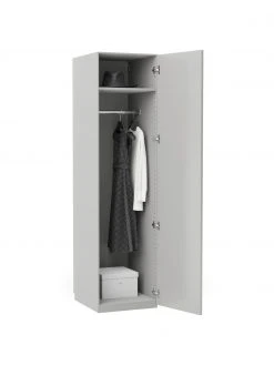 Westwing Collection Armoire modulaire grise Leon, largeur 50 cm, plusieurs variantes, Basic Interior, hauteur 200 cm -Entrée & couloir Soldes Armoire modulaire grise Leon largeur 50 cm plusieurs variantes 2