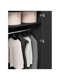 Westwing Collection Armoire modulaire noire Leon, largeur 100 cm, plusieurs variantes, Basic Interior, hauteur 200 cm -Entrée & couloir Soldes Armoire modulaire noire Leon largeur 100 cm plusieurs variantes 3