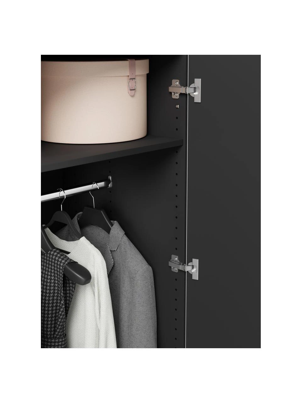 Westwing Collection Armoire modulaire noire Leon, largeur 50 cm, plusieurs variantes, Basic Interior, hauteur 200 cm 5 Westwing Collection Armoire modulaire noire Leon, largeur 50 cm, plusieurs variantes, Basic Interior, hauteur 200 cm – Image 5