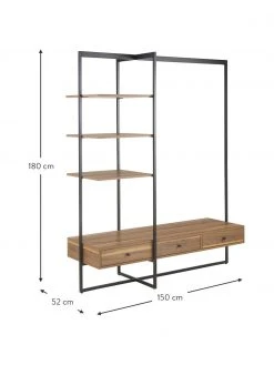 Westwing Collection Armoire ouverte bois et métal Pacey, larg. 150 x haut. 180 cmSeulement 1 produit disponible 8 Westwing Collection Armoire ouverte bois et métal Pacey, larg. 150 x haut. 180 cmSeulement 1 produit disponible -Entrée & couloir Soldes Armoire ouverte bois et metal Pacey 2