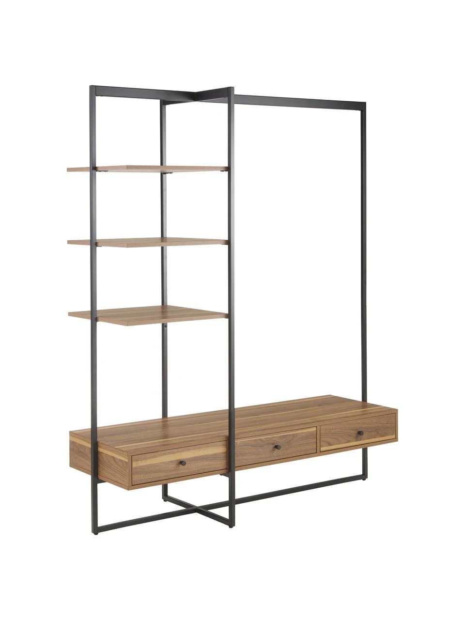 Westwing Collection Armoire ouverte bois et métal Pacey, larg. 150 x haut. 180 cmSeulement 1 produit disponible 1 Westwing Collection Armoire ouverte bois et métal Pacey, larg. 150 x haut. 180 cmSeulement 1 produit disponible