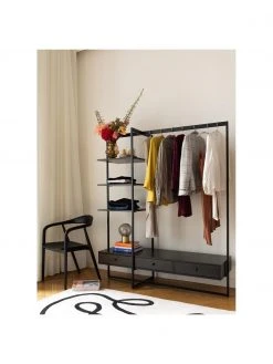 Entrée & couloir Soldes -Entrée & couloir Soldes Armoire ouverte noire Pacey 1