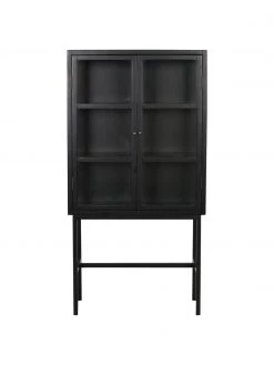 Rowico Armoire vitrée sur pieds métal noir Marshall, larg. 85 x haut. 160 cm 9 Rowico Armoire vitrée sur pieds métal noir Marshall, larg. 85 x haut. 160 cm -Entrée & couloir Soldes Armoire vitree sur pieds metal noir Marshall 3