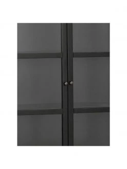 Rowico Armoire vitrée sur pieds métal noir Marshall, larg. 85 x haut. 160 cm 10 Rowico Armoire vitrée sur pieds métal noir Marshall, larg. 85 x haut. 160 cm -Entrée & couloir Soldes Armoire vitree sur pieds metal noir Marshall 4