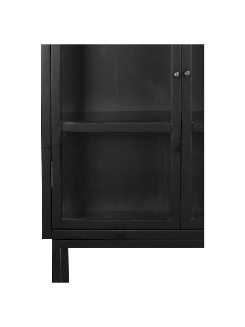Rowico Armoire vitrée sur pieds métal noir Marshall, larg. 85 x haut. 160 cm 6 Rowico Armoire vitrée sur pieds métal noir Marshall, larg. 85 x haut. 160 cm – Image 6