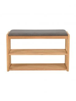 Rowico Banc avec rangement à chaussures bois de chêne Confetti, larg. 80 x haut. 52 cm -Entrée & couloir Soldes Banc avec rangement a chaussures bois de chene Confetti 2