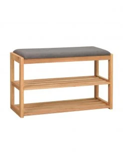 Rowico Banc avec rangement à chaussures bois de chêne Confetti, larg. 80 x haut. 52 cm