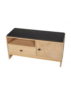Woodman Banc avec tiroir et tablette en bois Slussen, larg. 100 x haut. 50 cmDisponibilité limitée -Entrée & couloir Soldes Banc avec tiroir et tablette en bois Slussen 4