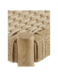 Banc bois beige avec cannage Ellan, larg. 110 x haut. 45 cm -Entrée & couloir Soldes Banc bois beige avec cannage Ellan 4