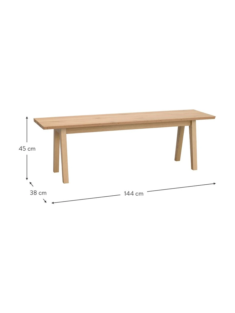 Rowico Banc bois de chêne Melfort, larg. 144 x haut. 45 cm 4 Rowico Banc bois de chêne Melfort, larg. 144 x haut. 45 cm – Image 4