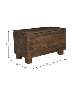 Banc bois de manguier avec rangement Grow, larg. 80 x haut. 45 cm -Entrée & couloir Soldes Banc bois de manguier avec rangement Grow 2