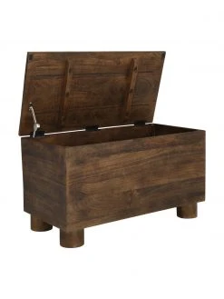 Banc bois de manguier avec rangement Grow, larg. 80 x haut. 45 cm -Entrée & couloir Soldes Banc bois de manguier avec rangement Grow 4