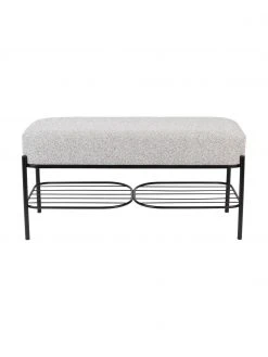 Banc bouclée avec rangement Milou, larg. 90 x haut. 45 cm -Entrée & couloir Soldes Banc bouclee avec rangement Milou 3