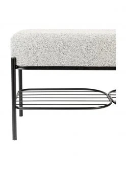 Banc bouclée avec rangement Milou, larg. 90 x haut. 45 cm -Entrée & couloir Soldes Banc bouclee avec rangement Milou 4