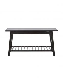 Banc en bambou noir Noble, larg. 90 x haut. 45 cmDisponibilité limitée -Entrée & couloir Soldes Banc en bambou noir Noble 2