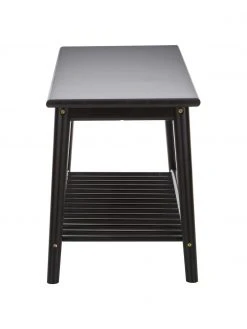 Banc en bambou noir Noble, larg. 90 x haut. 45 cmDisponibilité limitée -Entrée & couloir Soldes Banc en bambou noir Noble 3
