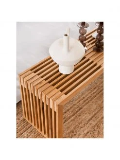 Banc en bois de teck Rib, larg. 104 x haut. 43 cm 8 Banc en bois de teck Rib, larg. 104 x haut. 43 cm -Entrée & couloir Soldes Banc en bois de teck Rib 2