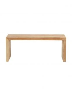 Banc en bois de teck Rib, larg. 104 x haut. 43 cm 10 Banc en bois de teck Rib, larg. 104 x haut. 43 cm -Entrée & couloir Soldes Banc en bois de teck Rib 4