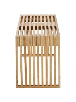 Banc en bois de teck Rib, larg. 104 x haut. 43 cm 11 Banc en bois de teck Rib, larg. 104 x haut. 43 cm -Entrée & couloir Soldes Banc en bois de teck Rib 5