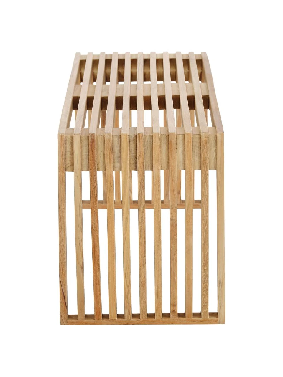 Banc en bois de teck Rib, larg. 104 x haut. 43 cm 6 Banc en bois de teck Rib, larg. 104 x haut. 43 cm – Image 6