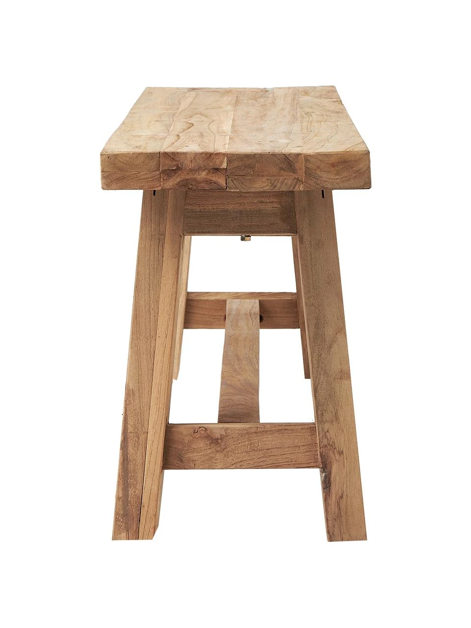 Westwing Collection Banc en bois de teck recyclé Dekorative, larg. 120 x haut. 45 cm 5 Westwing Collection Banc en bois de teck recyclé Dekorative, larg. 120 x haut. 45 cm – Image 5