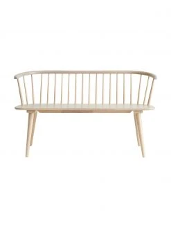 Banc en bois d'hévéa blanc crème Jolina, larg. 134 x haut. 76 cm -Entrée & couloir Soldes Banc en bois dhevea blanc creme Jolina 3