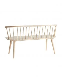 Banc en bois d'hévéa blanc crème Jolina, larg. 134 x haut. 76 cm -Entrée & couloir Soldes Banc en bois dhevea blanc creme Jolina 4