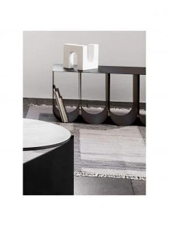 Banc métal noir Curved, larg. 110 x long. 42 cm -Entrée & couloir Soldes Banc metal noir Curved 2