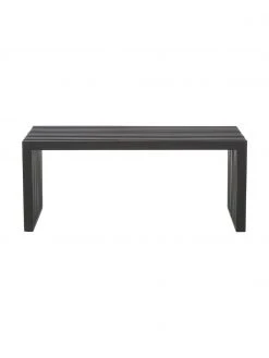 Banc moderne bois massif acajou noir Rib, larg. 104 x haut. 43 cm -Entrée & couloir Soldes Banc moderne bois massif acajou noir Rib 4