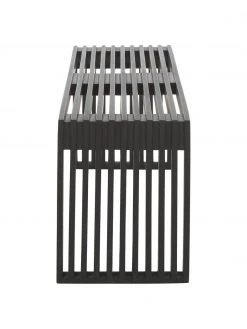 Banc moderne bois massif acajou noir Rib, larg. 104 x haut. 43 cm -Entrée & couloir Soldes Banc moderne bois massif acajou noir Rib 5