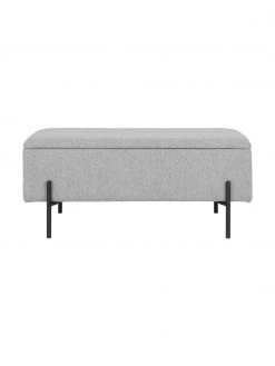 Banc rembourré gris avec rangement Woldorf, larg. 95 x haut. 46 cm 9 Banc rembourré gris avec rangement Woldorf, larg. 95 x haut. 46 cm -Entrée & couloir Soldes Banc rembourre gris avec rangement Woldorf 4