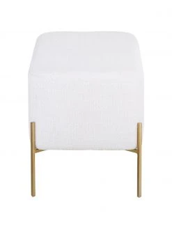 Westwing Collection Banquette en tissu bouclé blanc Harper, larg. 90 x haut. 44 cm 10 Westwing Collection Banquette en tissu bouclé blanc Harper, larg. 90 x haut. 44 cm -Entrée & couloir Soldes Banquette en tissu boucle blanc Harper 4