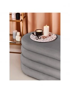 Westwing Collection Banquette en velours Alto, larg. 110 x haut. 47 cm -Entrée & couloir Soldes Banquette en velours Alto 2