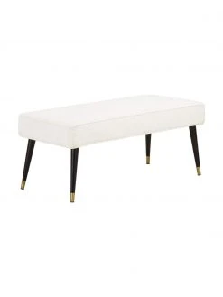 Westwing Collection Banquette en velours Beverly, larg. 110 x haut. 46 cm