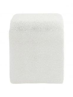 Westwing Collection Banquette moderne blanche en tissu boucl&eacute; Penelope, larg. 110 x haut. 46 cm -Entrée & couloir Soldes Banquette moderne blanche en tissu boucle Penelope 5