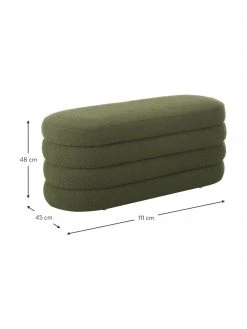 Westwing Collection Banquette tissu bouclé vert Alto, larg. 110 x haut. 47 cm 8 Westwing Collection Banquette tissu bouclé vert Alto, larg. 110 x haut. 47 cm -Entrée & couloir Soldes Banquette tissu boucle vert Alto 2