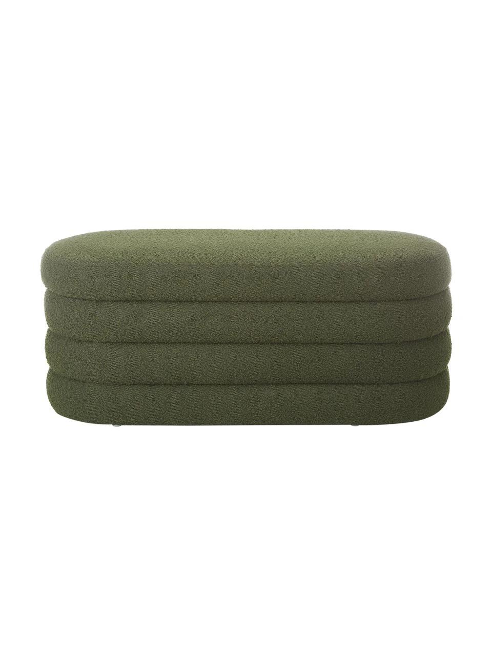 Westwing Collection Banquette tissu bouclé vert Alto, larg. 110 x haut. 47 cm 4 Westwing Collection Banquette tissu bouclé vert Alto, larg. 110 x haut. 47 cm – Image 4