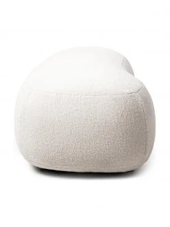 Westwing Collection Banquette tissu peluche couleur cr&egrave;me Alba, larg. 130 x prof. 62 cm -Entrée & couloir Soldes Banquette tissu peluche couleur creme Alba 5