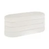Westwing Collection Banquette velours blanc crème Alto, larg. 110 x haut. 47 cm
