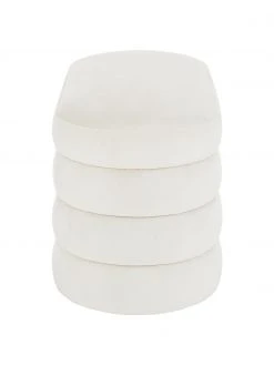 Westwing Collection Banquette velours blanc crème Alto, larg. 110 x haut. 47 cm -Entrée & couloir Soldes Banquette velours blanc creme Alto 5