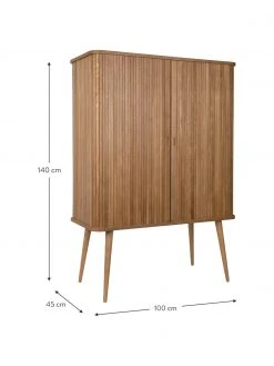 Zuiver Buffet haut design r&eacute;tro Barbier, larg. 100 x haut. 140 cm -Entrée & couloir Soldes Buffet haut design retro Barbier 2