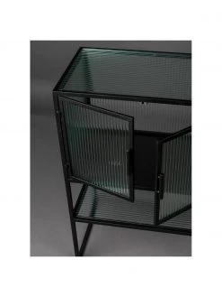 Dutchbone Buffet haut m&eacute;tal noir Boli, larg. 60 x haut. 90 cm -Entrée & couloir Soldes Buffet haut metal noir Boli 10